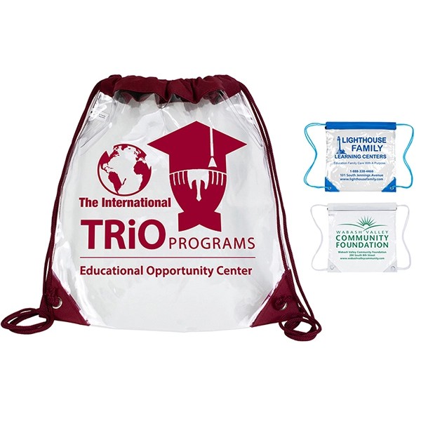 Clir Vinyl Cydymffurfio Drawstring Cinch Backpack