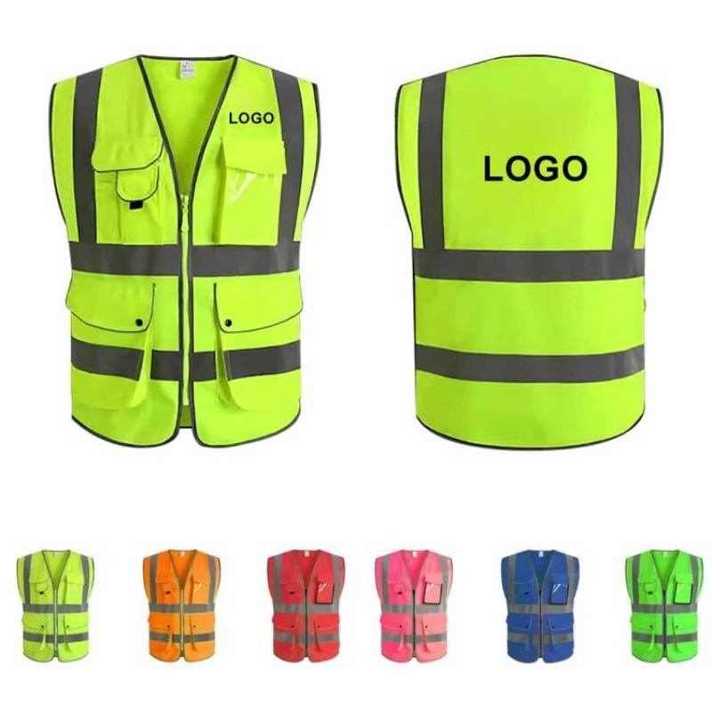 Fest Diogelwch Gwelededd Uchel Gyda Stribedi Myfyriol